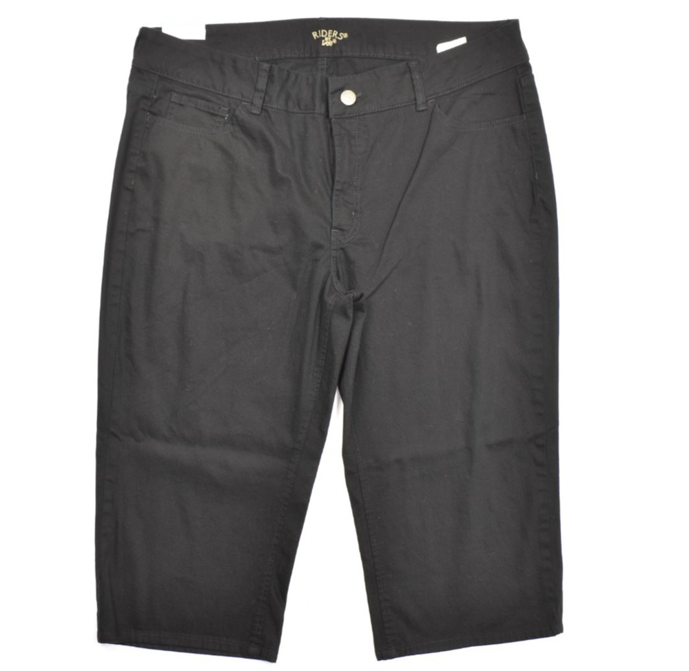 Riders by Lee Instantly Slims You Mid Rise Capri Pants Black Size 18M